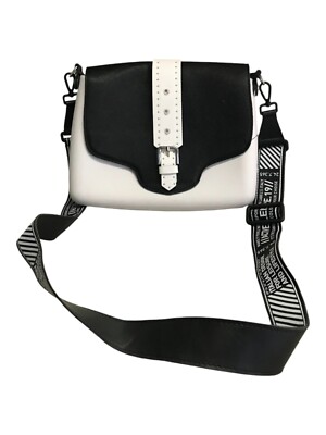 O Bag Italy White Color With Black Removable Strap Tote Purse