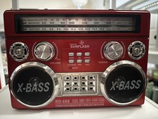 Retro Speaker With Bluetooth Am/Fm Radio Flashlight