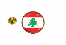 Prendedores Pin Insignia Líbano Escarapela Redonda