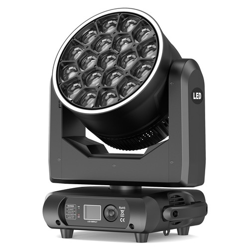 19X20W LED Beam Wash Zoom Moving Head RGBW DMX 4in1 Bee-eye Stage Light DJ Show - Picture 13 of 16