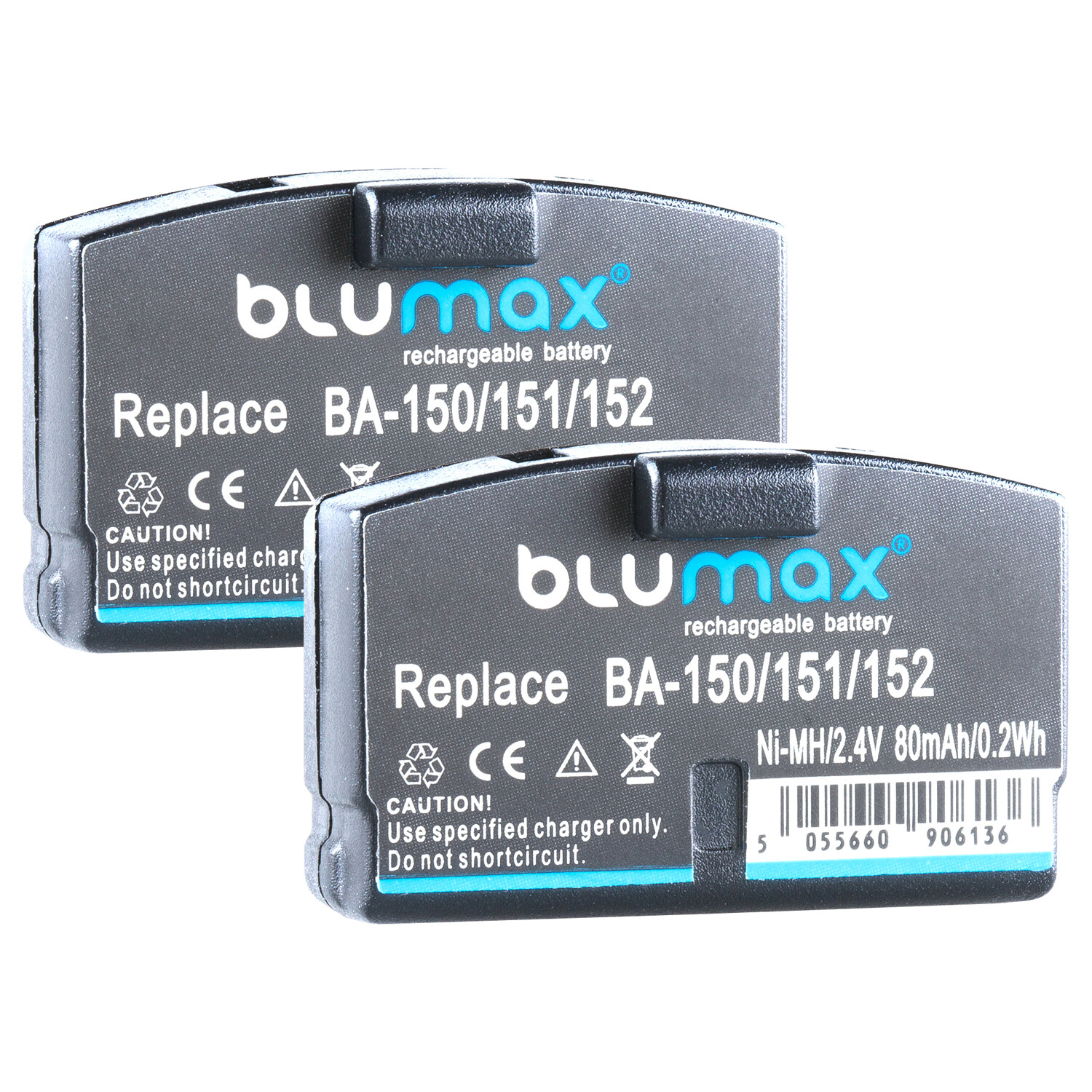 2x Blumax Akku Für Sennheiser / Akg Kopfhörer Headset Ba150 Ba151