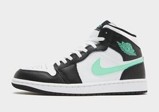 Autentica Jordan Air 1 Mid® (taglia uomo: UK 6 EUR 40) bianco/verde nero brillante
