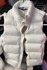 Polo Ralph Lauren Kids Puffer Vest Size 6 White Quilted Full Zip Pony Logo
