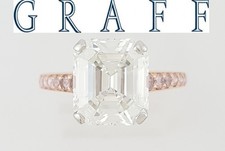 Graff Emerald Cut & Pink Diamond Engagement Ring 4.25 ct 18k & Plat Retail $200K