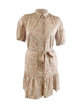 Lauren Ralph Lauren Women's Floral Cotton Puff Sleeve (14, Cream/Pink Multi)