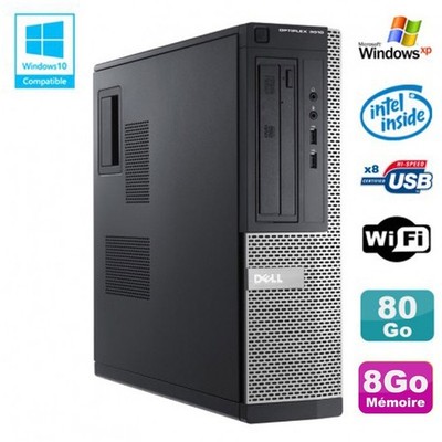 PC DELL Optiplex 3010 DT Intel G640 2.8GHz 8GB 80GB DVD WIFI HDMI Win XP