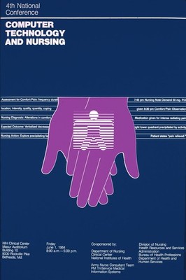  ️ 1984 Computer Technology & Nursing Conference Poster - 24x36    Vintage