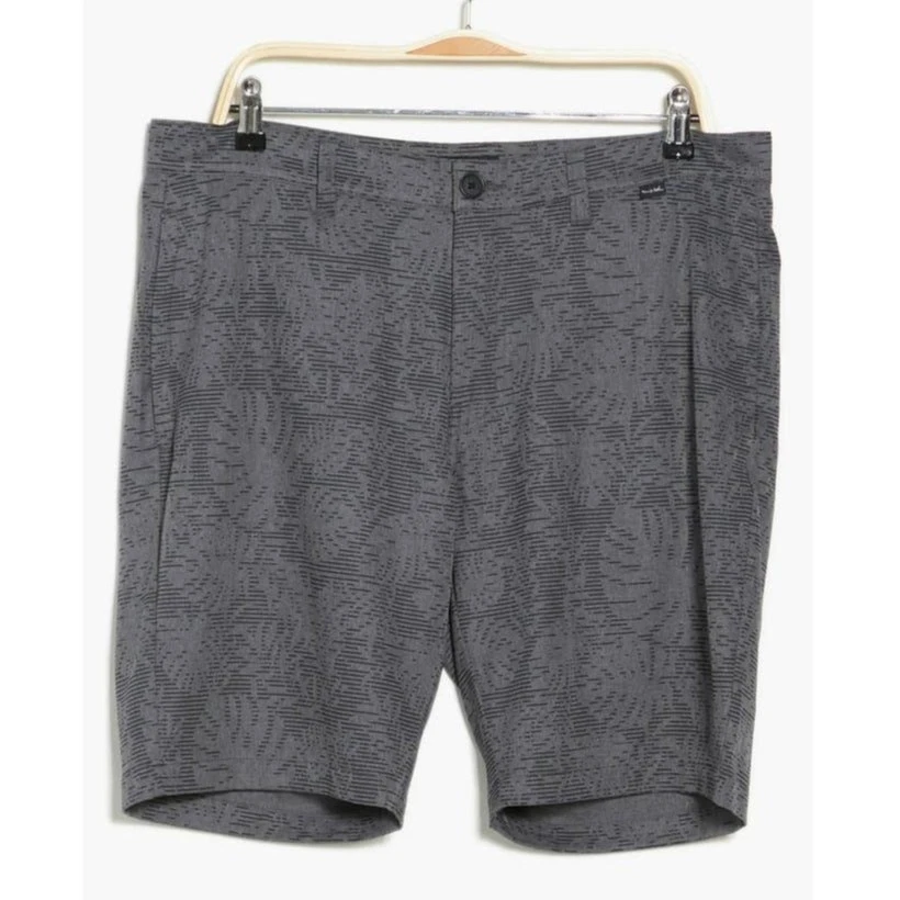 NWT Travis Mathew Go Fish Stretch Shorts - 42 - heather grey pinstripe - 42