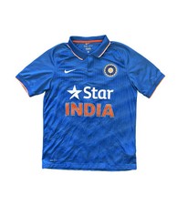 Nike Star India Cricket Top Polo Shirt Blue Away Jersey Men's Size Medium NIR 7