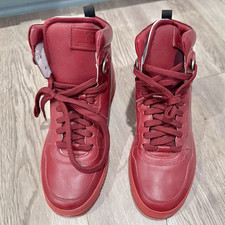 Roberto Cavalli Men s Red Mid-Top Lace-Up Sne...
