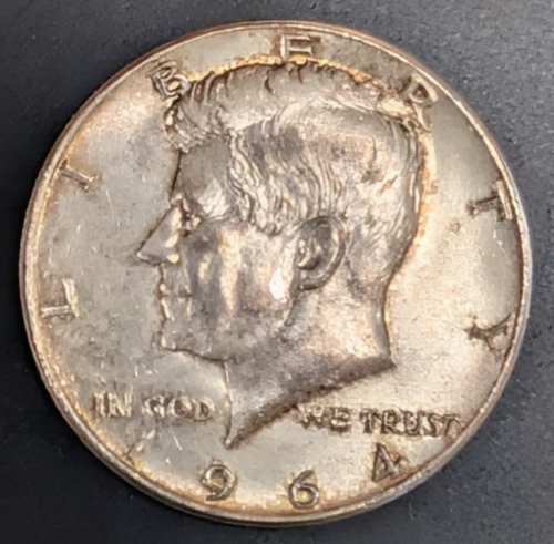 A Silver Kennedy Half Dollar from 1964, First year they were minted!