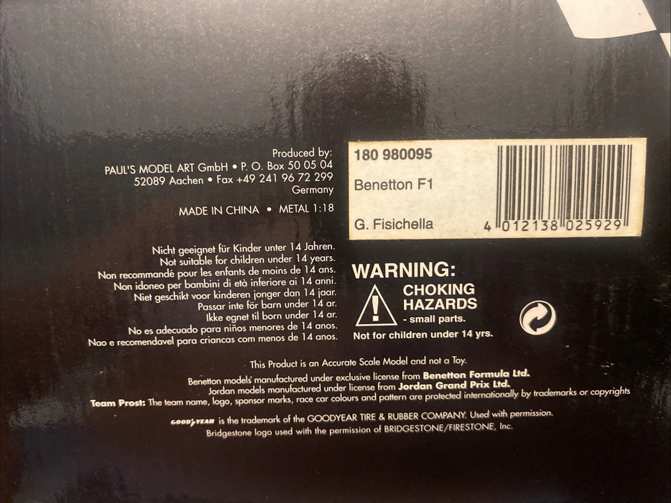 Benetton Formula 1 G.Fisichella #5 1:18 minichamps - Immagine 2 di 2