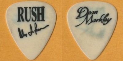 Rush 1989 Presto concert tour Alex Lifeson black signature vintage Guitar Pick