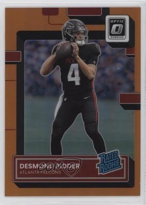 2022 Panini Donruss Optic Rated Orange Prizm 62/199 Desmond Ridder Rookie RC 0c6