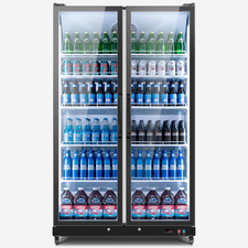 Commercial Merchandiser 27.12 Cu.ft New Beverage Refrigerator With Doors,Lights