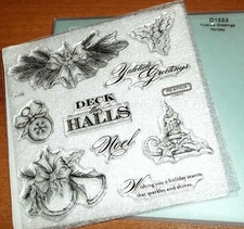 CTMH D1553 YULETIDE GREETINGS Deck the Halls, Wishing you a holiday season...