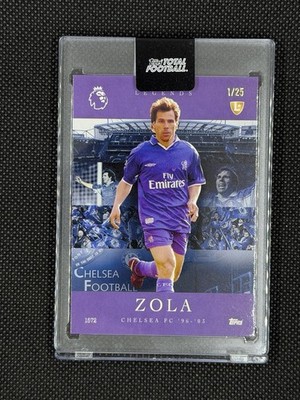 2025 Topps Total Football Gianfranco Zola #1/25 Total Performers Legends Purple