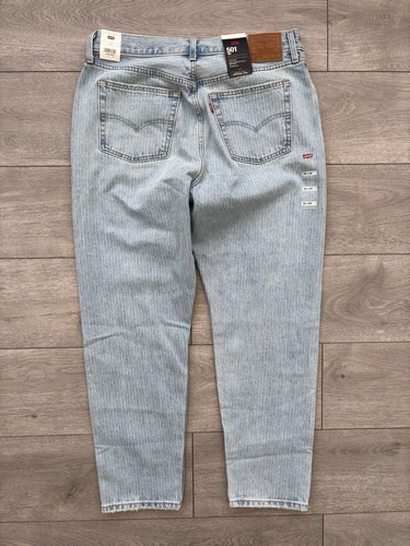 Jeans donna Levis 501 '81 W32 L29 blu chiaro mamma jeans vita alta gamba affusolata - Foto 15 di 15