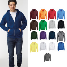 Men's Full Zip Hooded Sweatshirt 18600 - Gildan Heavy Blend Hood With Drawstring