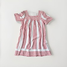 Old Navy Red Striped Linen Dress Size L Oversized Mumu 