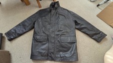 Guise Mens Leather Black Jacket Size Medium 