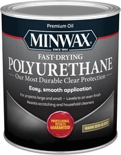 Minwax Fast Drying Polyurethane Protective Wood Finish Clear Semi-Gloss 1 Quart