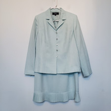 Jones Wear Womens Outfit Set Suit Blazer 12 Skirt 10 Mint Green Office Spring