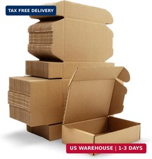 100 Pack Small Shipping Boxes, 5.9 x 3.9 x 1.5 Inch Mailing Cardboard Boxes Corr