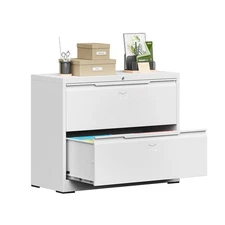Metal Lateral 2 Drawer File Cabinet Locking Home Office Storage Filing Organizer