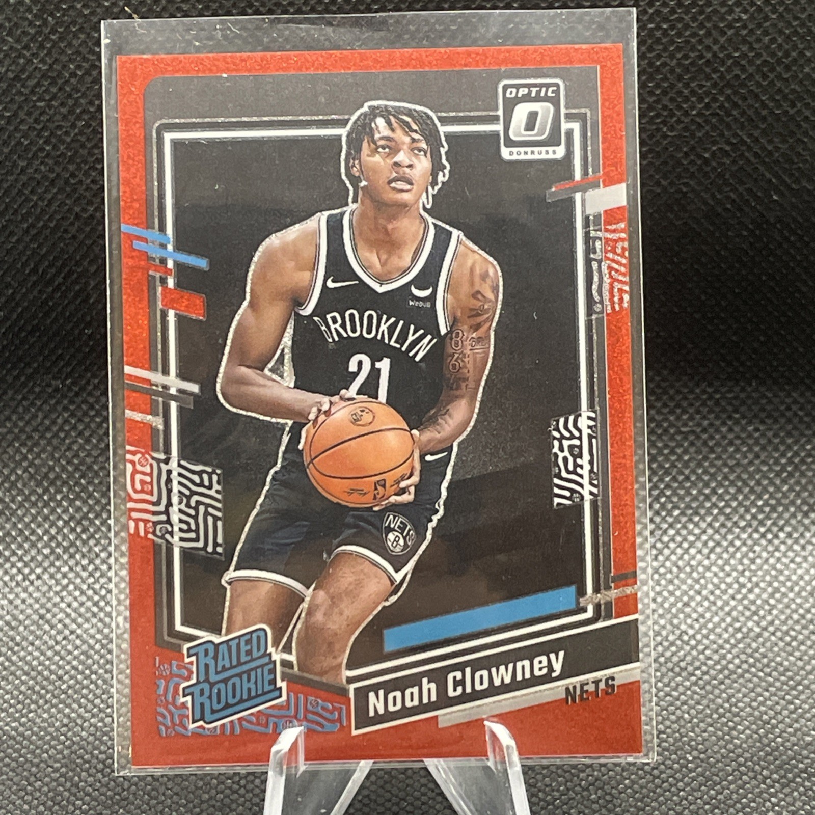 2023-24 Optic Fast Break Noah Clowney Rated Rookie Red glitter Holo /75