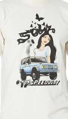 Olivia Rodrigo Sour Merch 17 Speedway Heavyweight Tee Beige Cream Adult Small
