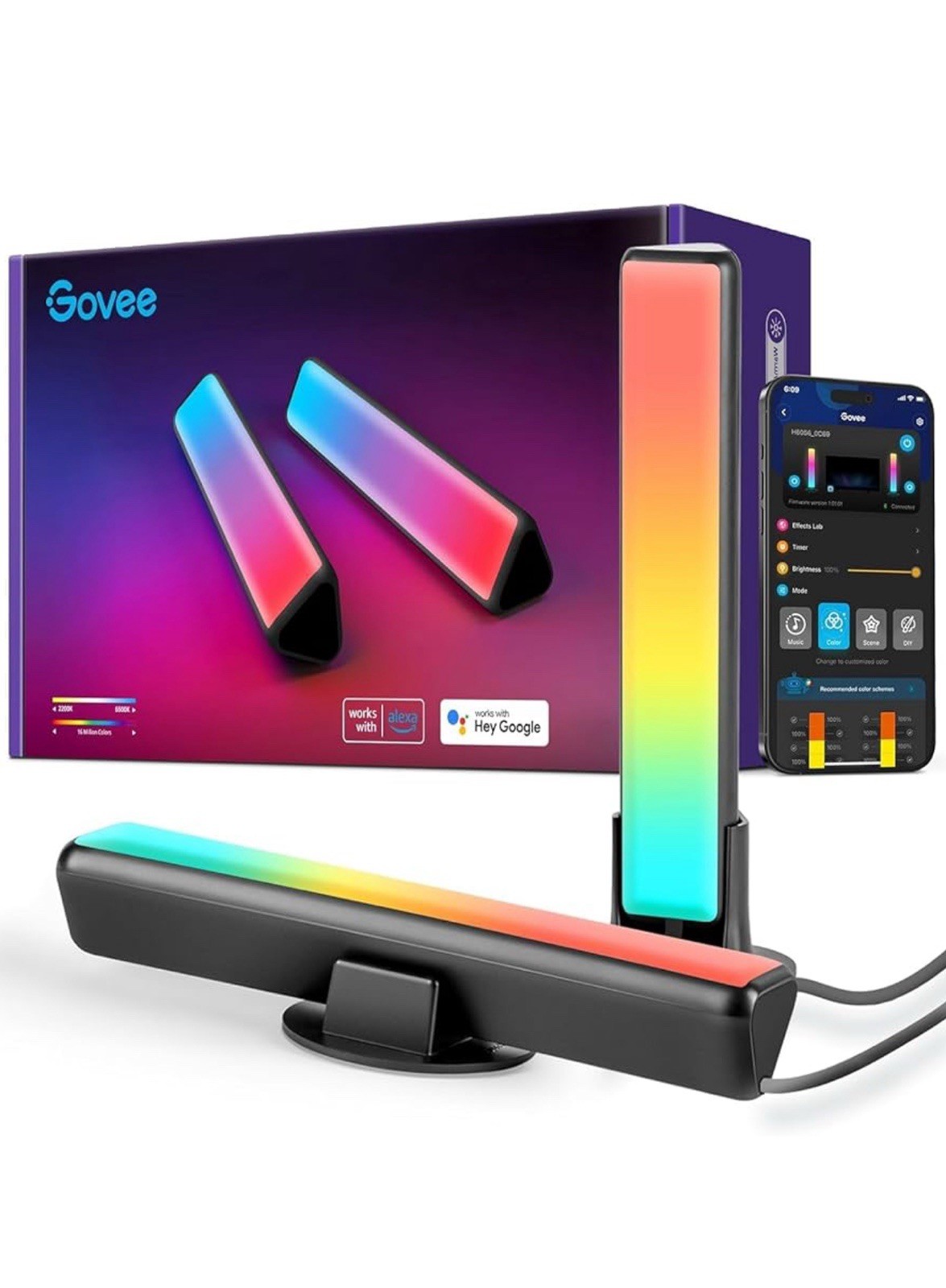 Govee LED Light Bars, Smart WiFi RGBIC TV Backlight, Gaming Light