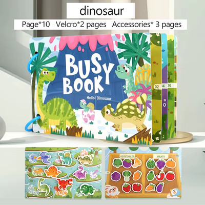 Montessori Baby Busy Book My First Quiet Book Paste Early Learning Education Toy
