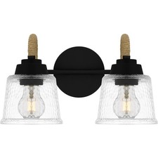 Quoizel SEB8614 Seabreeze 2 Light 15"W Bathroom Vanity Light - Black