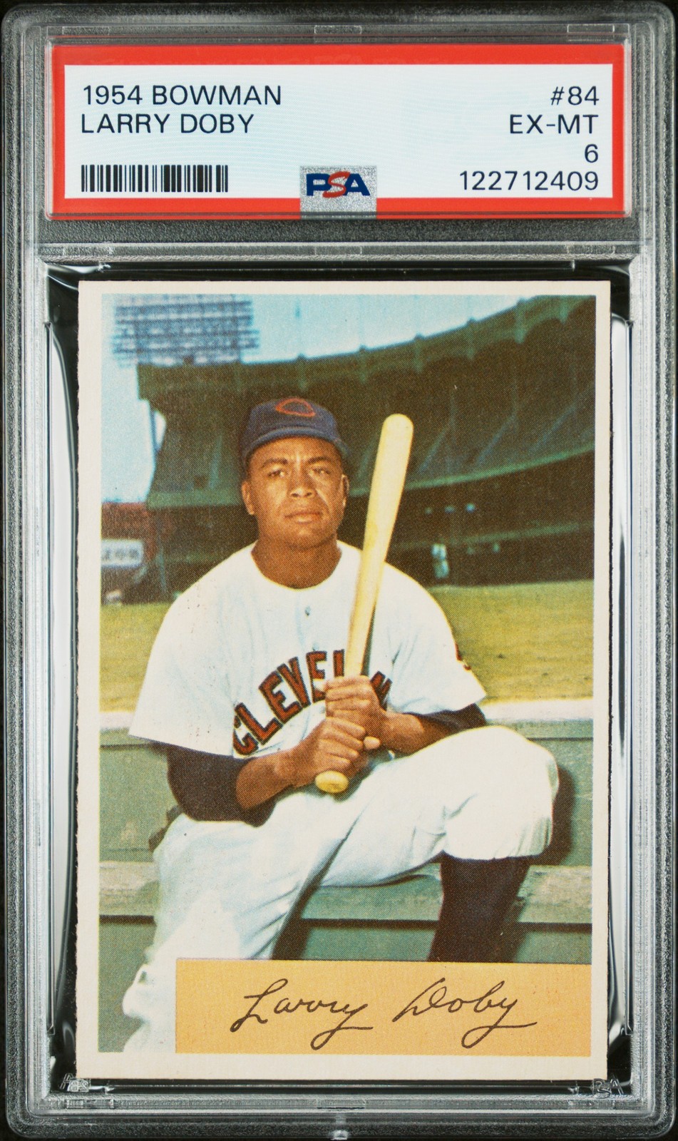 1954 BOWMAN #84 LARRY DOBY PSA 6