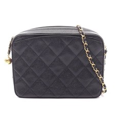 Chanel Leather Shoulder Bag Women Black One Size 679077