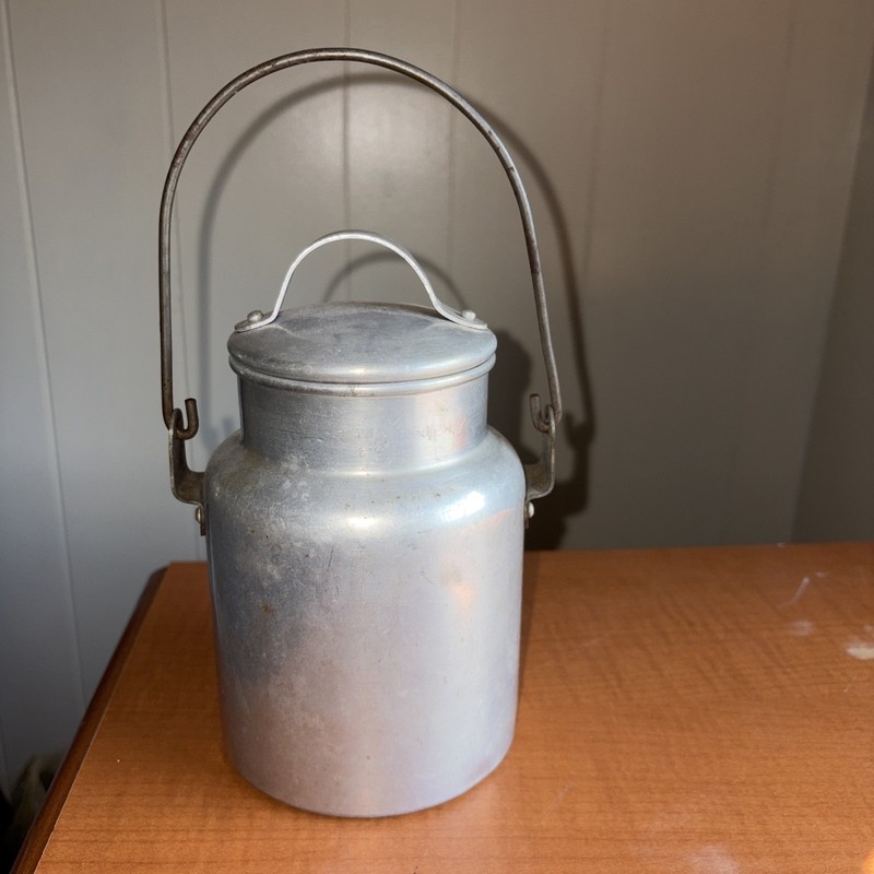 Vintage Quart Best Made Pure Aluminum Dairy Milk Cream Pail - SR And Co.