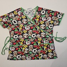 Uniform Advantage UA Scrubs Christmas Candy Scrub Top Shirt- EUC- Size Small