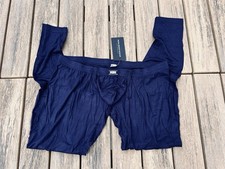 N2N Bodywear Men navy blue Equinox Rayon pouch runner tights size L