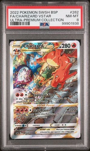 Pokemon TCG Charizard VSTAR SWSH262 Sword & Shield Holo Black Star Promo PSA 8