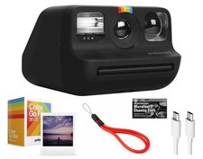 Polaroid Go Instant Camera Black with Double Pack of Color Film and Cloth