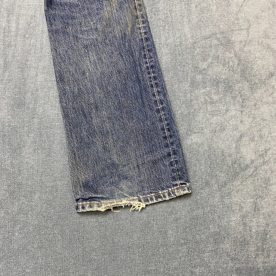Pantalones de mezclilla vintage Levi's 507 Bootcut para hombre 31x34 azul algodón uso diario Foto 2 de 4