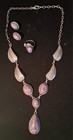 Sterling Silver Charolite Navajo Necklace Earrings & Ring  Signed ( 59.10 G ) — photo 1