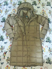 Columbia Womens Beige Long Hooded Down Puffer...