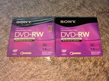 SONY Handycam DVD-RW 2-Pack 30 Min 1.4GB Brand NEW SEALED Free Shipping 