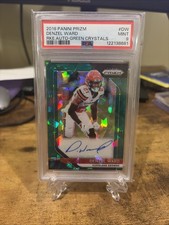 DENZEL WARD 2018 PANINI PRIZM GREEN CRYSTAL AUTO RC /75 PSA 9 POP 2 BROWNS