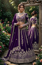 Designer Bride Lengha Choli Indian New Lehenga Wedding Party Bollywood Pakistani