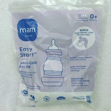 MAM Easy Start Anti-Colic Bottle 5 oz, 1 Pack, and Bonus Comfort Pacifier