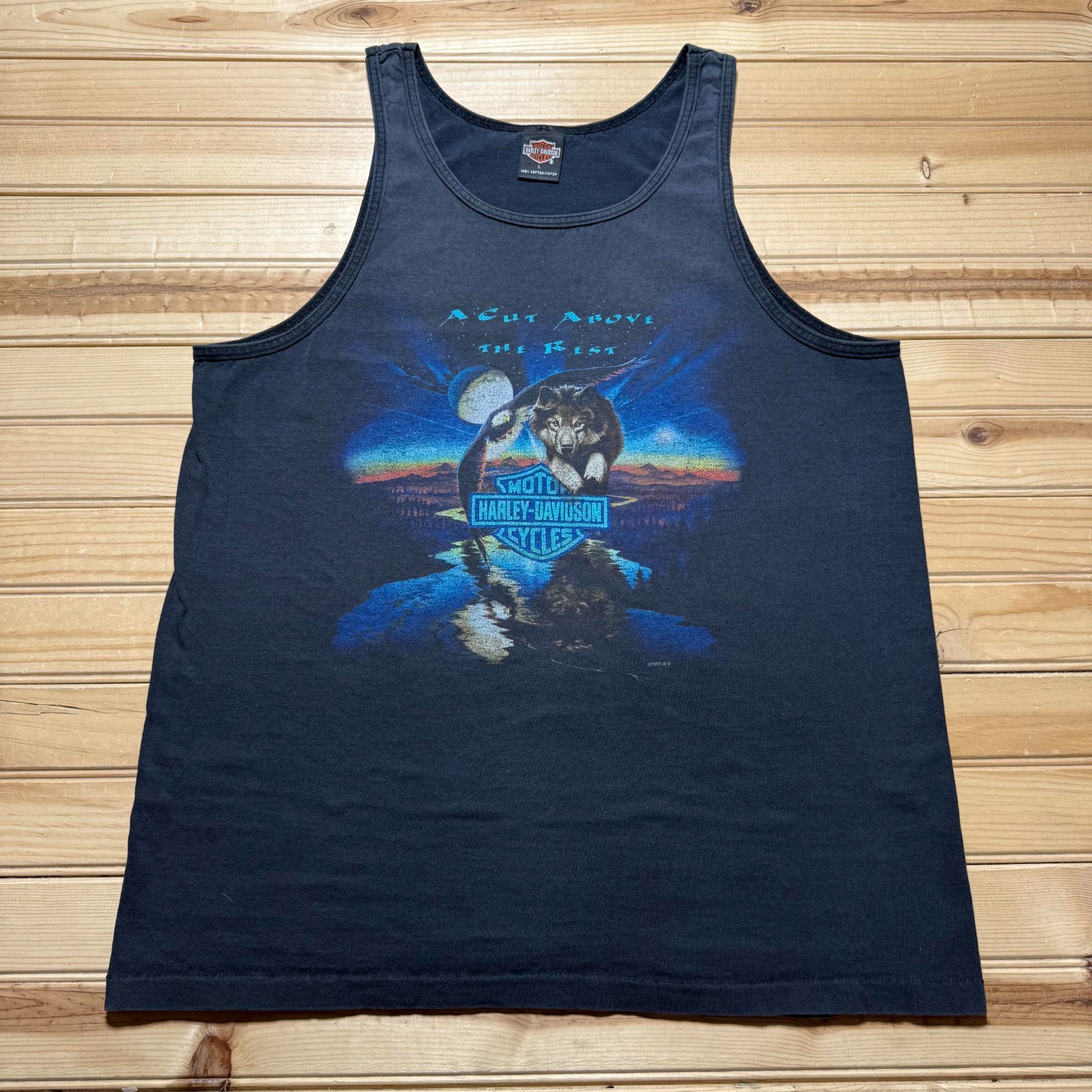 Vintage 90s 1997 Harley-Davidson Browne's Corpus Christi Texas Tank Top Large