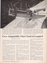 1966 Gemini 9 Space Flight 2pg Article NASA Apollo Program Ephemera